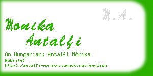 monika antalfi business card